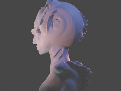 Creature of the Deep 3d art blender character concept art creature design fantasy mystery mystical ocean sculpt