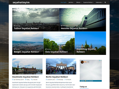 Seyahatteyim blog interface seyahat travel travel blog ui user web web design web development website