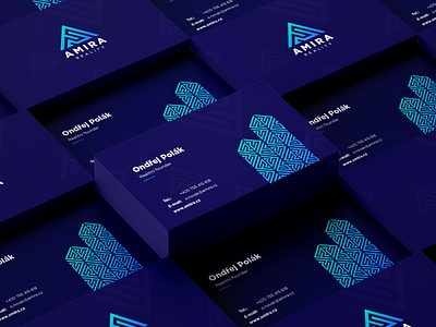 Amira business cards design blue branding branding 2020 business card businesscard clean design gradient identity minimal modern brand modern brand 2020 modern logos texture