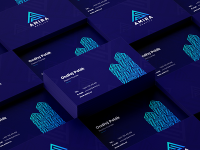 Amira business cards design