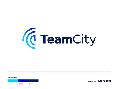 Team City logodesign branding clean design gradient icon identity logo logo 2020 logotype logotype design logotypes minimal modern logo