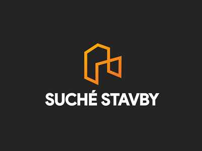 Suché Stavby Logo app branding clean design flat gradient icon logo logotype minimal