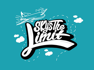 Sky s The Limit branding design illustration lettering lettering art lettering artist logo logotype typedesign typography