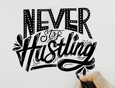 Hustle branding design illustration lettering lettering art lettering artist logo logotype typedesign typography