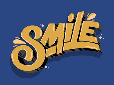 Smile branding design illustration lettering lettering art lettering artist logo logotype typedesign typography