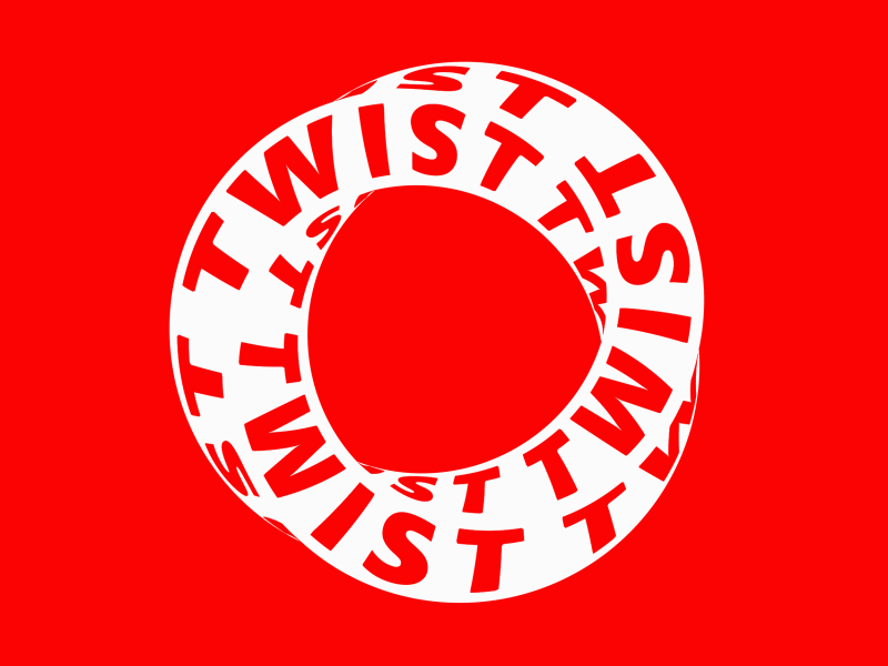 Twist. Kinetic Typography 3d animation cinema4d design graphic design kinetictypography typo typography