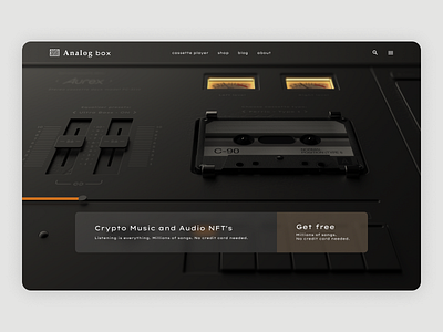 Analog Box – NFT music project 3d branding design graphic design illustration typo typography ui