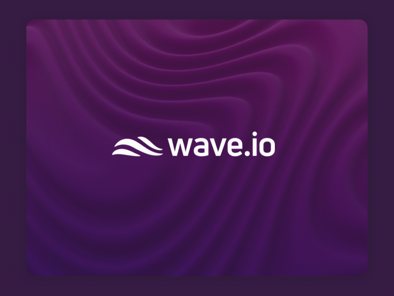Wave.io Abstract generative graphic 3d branding design graphic design logo