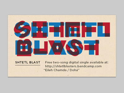 Blast blue design grid lettering red typography