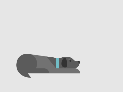 Sad pup dog drawing flat geometry illustration minimal puppy simple