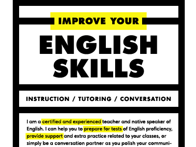 English Skills futura poster type typography