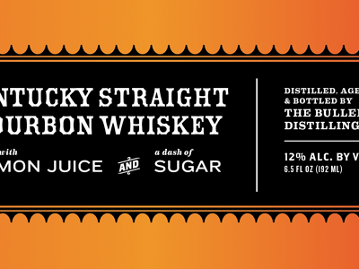 Whiskey alcohol border design label orange packaging pattern sour typography whiskey