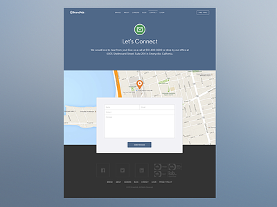 Contact page contact form map typography ui web website