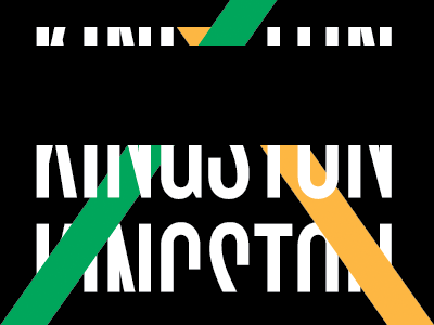 Kingston black design experimental green jamaica kingston typography yellow