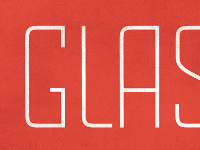 Glas custom orange red type typography