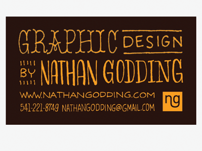 NG Business Card 2 blue business card monogram orange