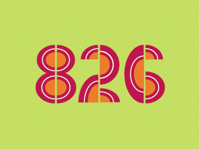826-2 geometric numbers typography