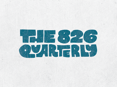 T 826 Q blue lettering typography