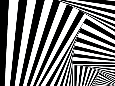 Vertigo 1 black lines pattern white