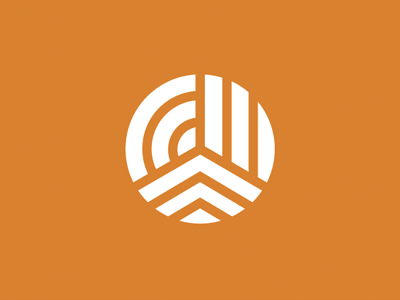 WIP abstract circle line logo orange