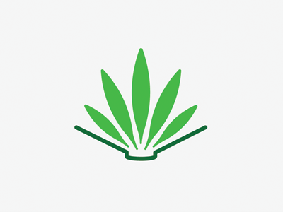 Cannabook book cannabis encyclopedia green logo marijuana open