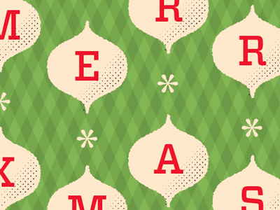 And a Happy New Year christmas green halftone holiday ornament red typography vitesse xmas