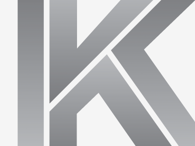 K gradient inline lettering typography