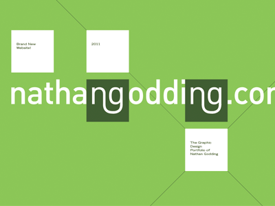 nathaNGoddiNG geometry green personal portfolio square type typography web website