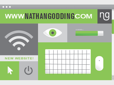Loading... cursor eye green grey grid keyboard mouse type typography website wi fi