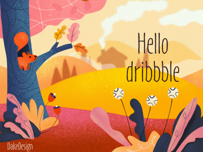 Hello dribbble ae after effect aftereffects animated procreate procreateapp