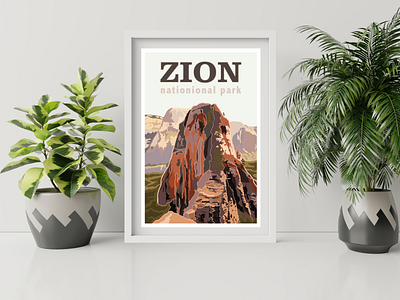 Zion National Park branding design graphic design illustration logo typography vector