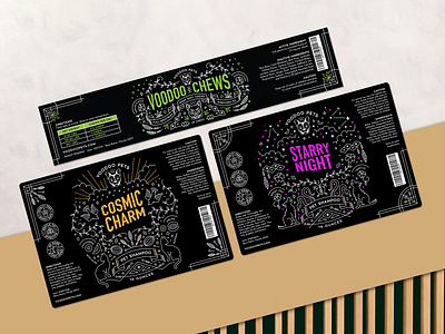 Voodoo Pets Labels branding design illustration illustrator label design packaging design