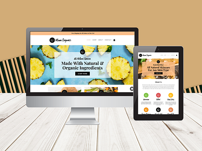 Momo Organics Branding + Website boutique branding and identity ecommerce design icon design skincare web design