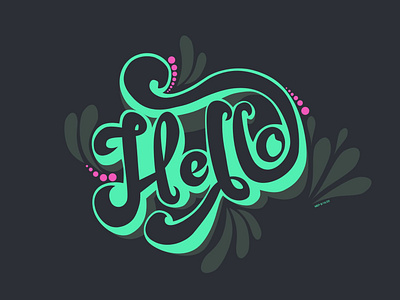 70s Lettering 'Hello'