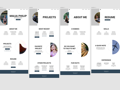 Modern Website Mockup design homepage modern personal resume resume design ui web website