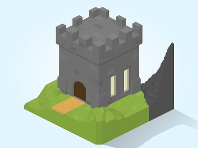 Isometric Castle Graphic game game art games graphic house illustration isometric