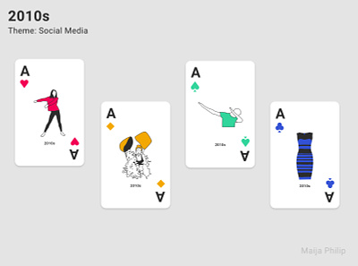 Era Card Deck (Aces) 2010 2010s 2019 2020 cards clean dabbing decade design era flat graphic graphics illustration lines modern playing card playing cards playingcards social media