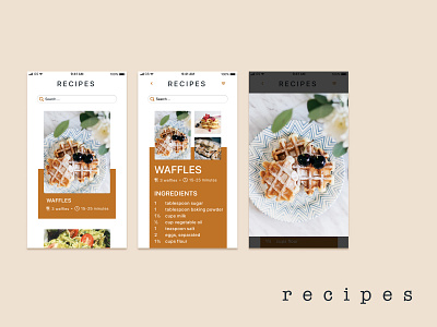 Recipe App app branding branding design concept concept art design typography ui ui design user interface uxdesign uxui