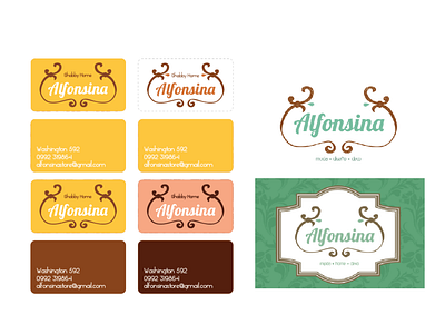 Alfonsina Shabby Store adobe illustrator branding design logo typography