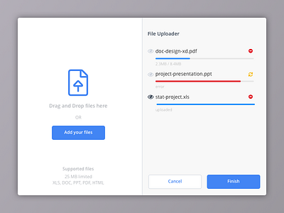 File Uploader alert alerts app file popup ui upload uploader web