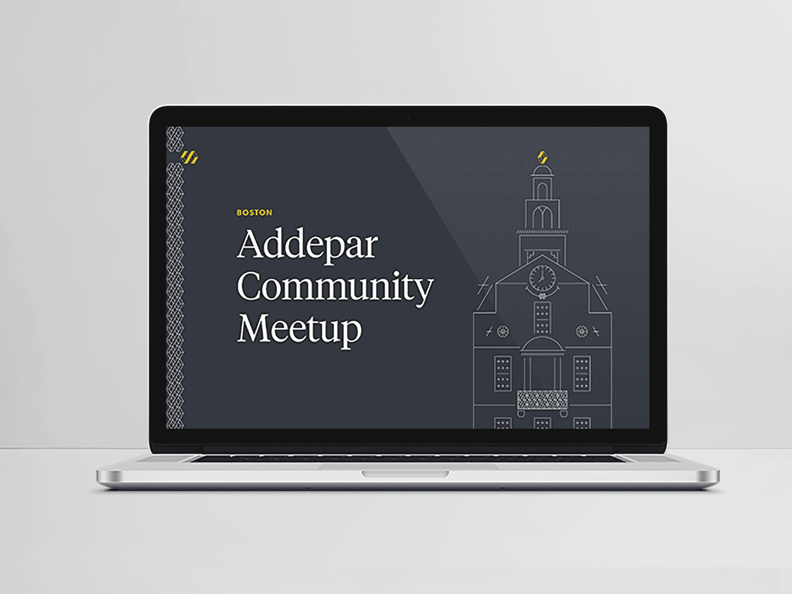 Addepar Community Meetups branding design event branding icon