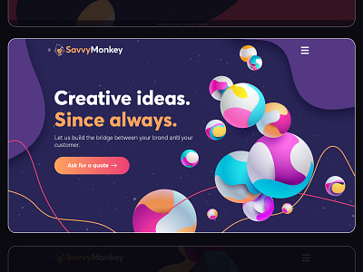 Savvy Monkey - Web UI graphic design ui