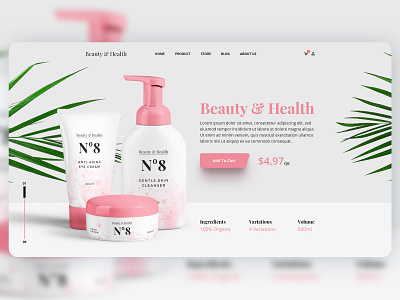 Beauty and Health Web UI ui web design website design