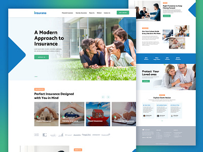 Insurana Homepage Design homepage ui web design web ui website design