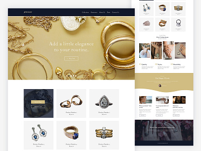 Jewelry Ecommerce Design ecommerce homepage ui web design web ui website design