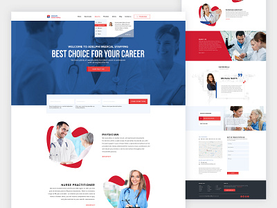 Medical Staffing - Homepage UI design homepage ui web web design web ui website design