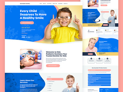 Kids Pediatric Dentistry Homepage UI Design homepage ui web web design web ui website design