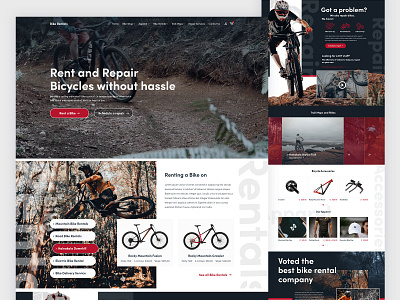 Bike Rental Homepage UI Design