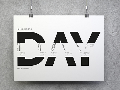 Poster Design-12hrs concept design illustration layout raleway typeface typography