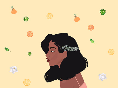 Tropical girl by Janna Arakelian on Dribbble